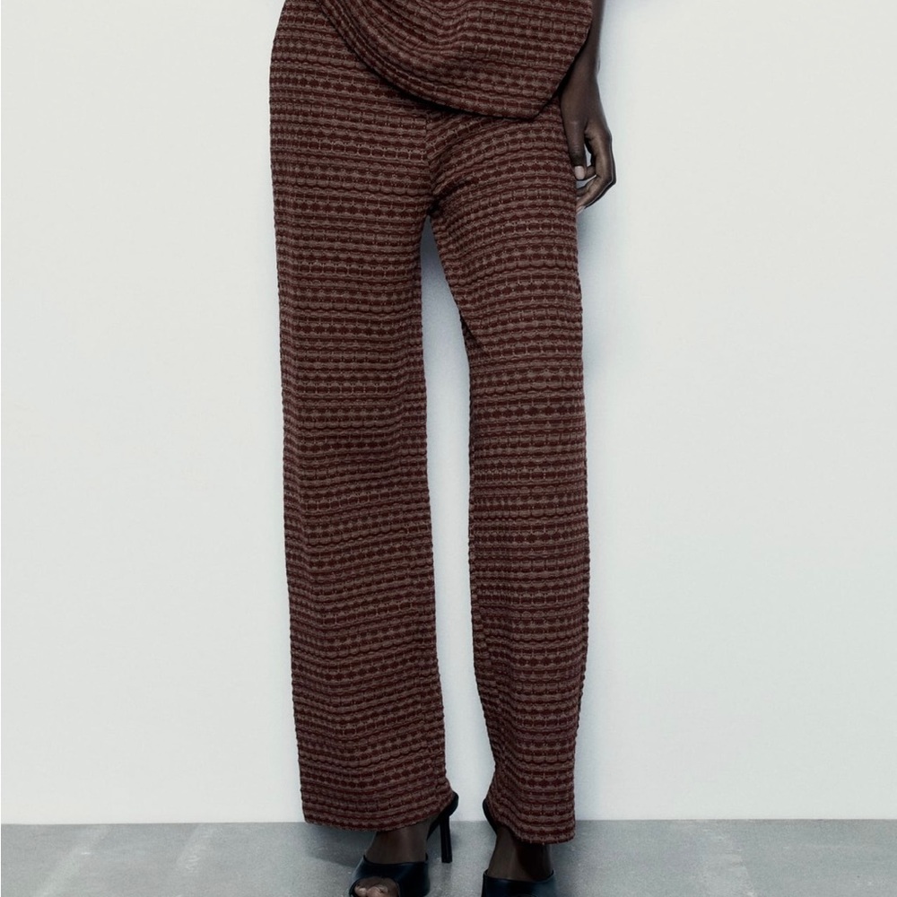 NWT- Zara Jacquard Pants Size: Mediun